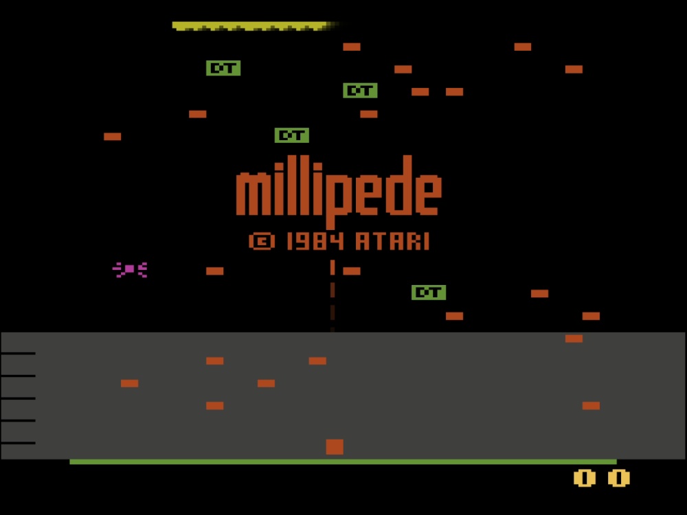 Title Screen of Millipede for Atari 2600